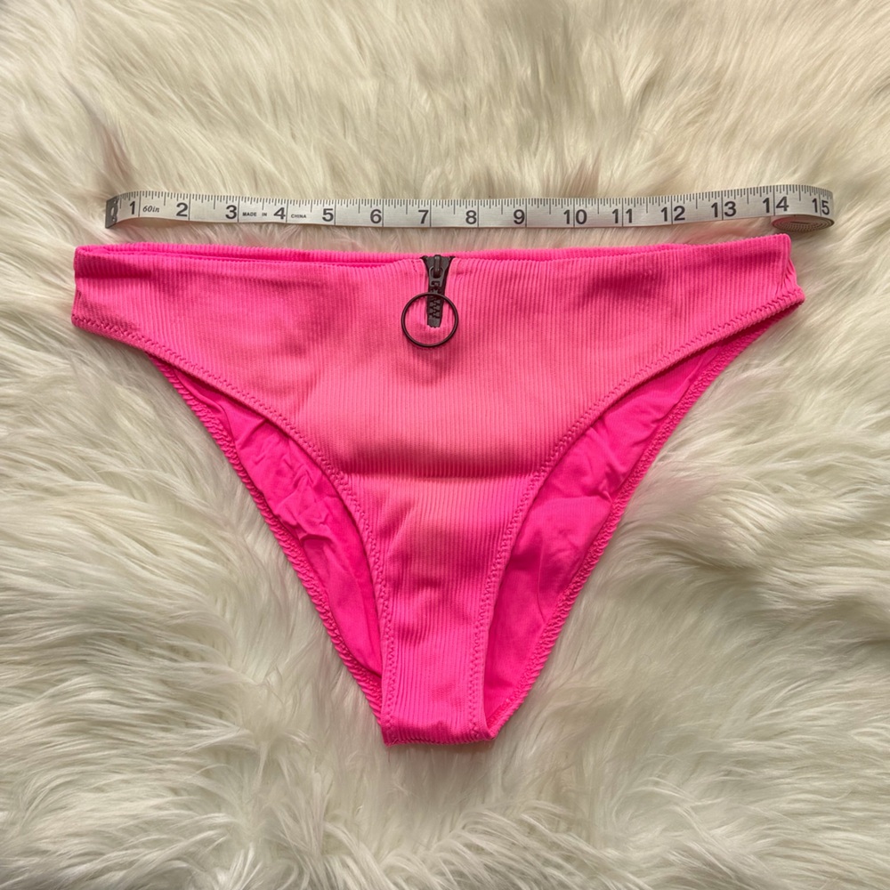 Calzedonia Cobey Hot Pink Ribbed Bikini Set Swimsuit - Picture 3 of 8